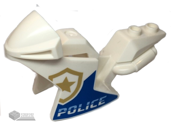 18895pb14 – Motorcycle Fairing, Racing (Sport) Bike with Gold Shield with Star and 'POLICE' Pattern on Both Sides