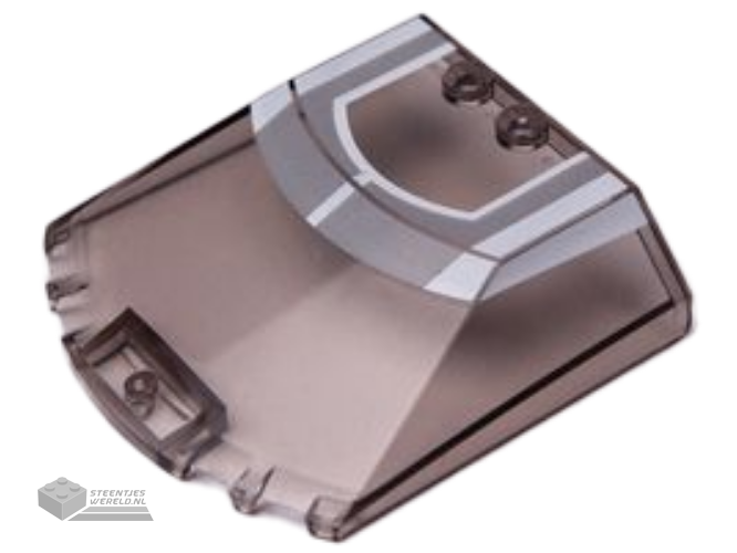 65633pb03 - Windscreen 6 x 6 x 1 1/3 Straight Sides with Light Bluish Gray Roof with White Stripes Pattern