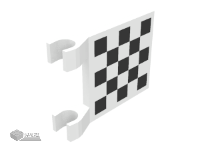 2335p03 – Flag 2 x 2 Square met Checkered opdruk (Printed)