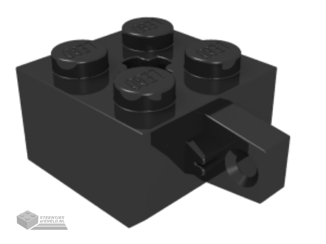 30389b - Scharnier Steen 2 x 2 Locking met 1 Finger Vertical en Technic as gat (+ vorm)