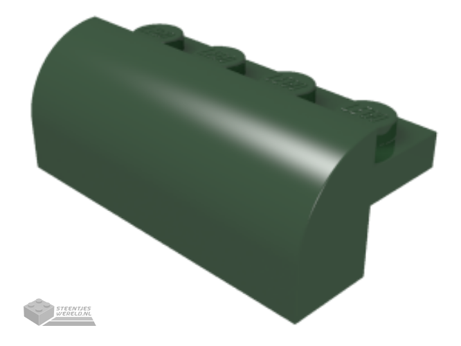 6081 – Dakpan, gebogen 2 x 4 x 1 1/3 met 4 verdiepte noppen