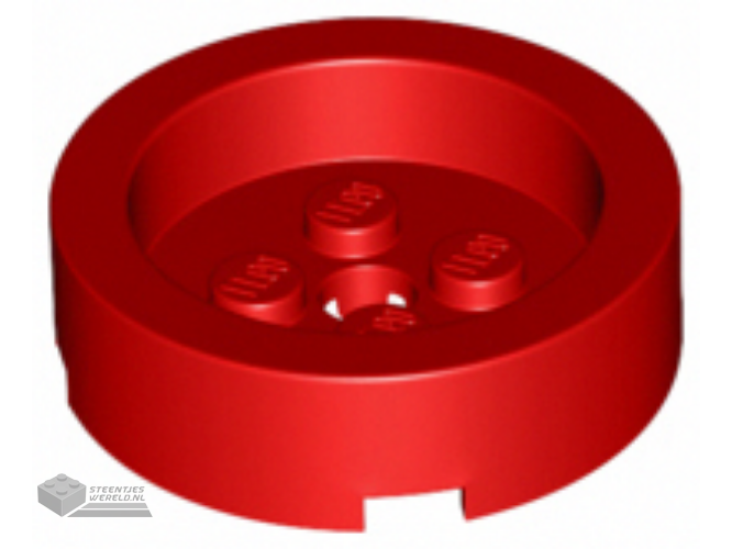 68325 – Brick, Round 4 x 4 met Recessed Center en gat