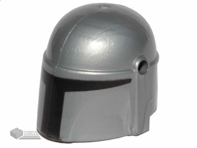 87610pb09 – Minifigure, Headgear Helmet with Holes, SW Mandalorian with Black Visor Pattern