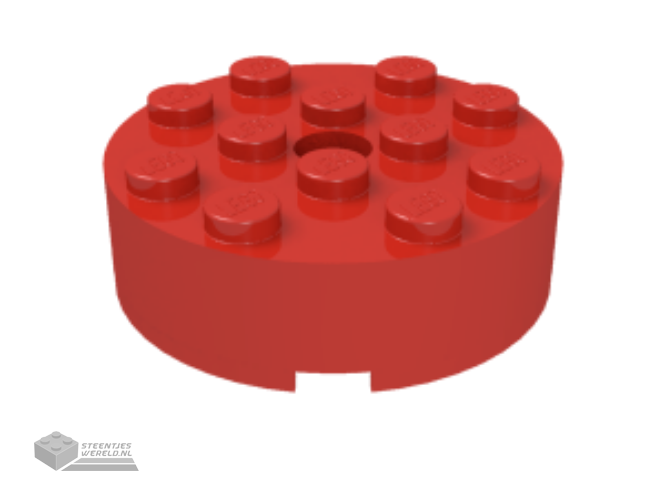 87081 – Steen, rond 4 x 4 met gat