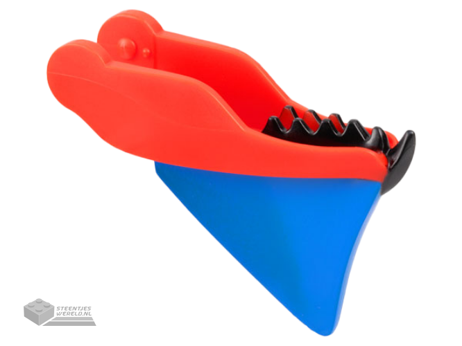 1583pb01 – Dragon Head (Avatar Toruk) Jaw Lower with Blue Crest and Black Teeth Pattern