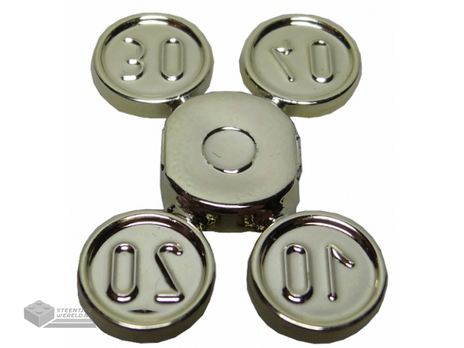 70501 – Minifigure, Utensil Coins on Sprue (10, 20, 30, 40) Type 1