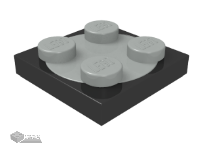 3680c01 - Turntable 2 x 2 Plaat met Light Gray bovenkant (3680 / 3679)