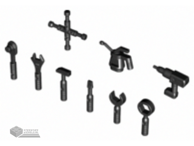 11402 - Minifigure, Utensil Tools, 9 in Bag (Multipack)