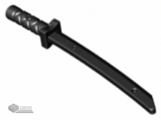 21459 – Minifigure, wapen Sword, Shamshir/Katana (Square Guard) met Capped Pommel en gaten in Crossguard en Blade