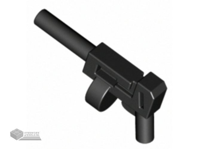 x1608 - Minifigure, wapen Gun, Pistol Automatic lange loop en rond Magazine (Tommy Gun)