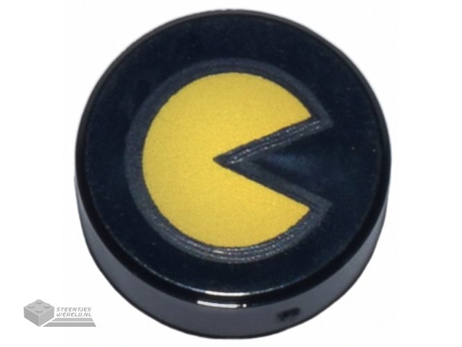 98138pb378 – Tile, Round 1 x 1 with Yellow PAC-MAN Pattern